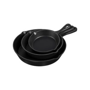 Gietijzeren Skillet Set – 3 stuks – 15, 20 & 25 cm
