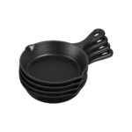 Gietijzeren Skillet Set – 4 stuks – 15 cm – Geëmailleerd