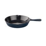 Gietijzeren Skillet 25 cm – Mat Blauw Geëmailleerd