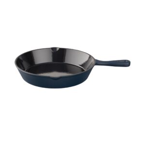 Gietijzeren Skillet 25 cm – Mat Blauw Geëmailleerd